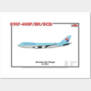 Boeing B747-400F/ER/SCD - Korean Air Cargo (Art Print) Posters and Art